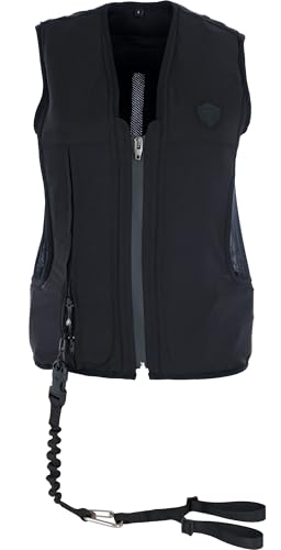 Airbag-Weste für Reitsportler, Sicherheit und Schutz im Reitsport, Weste aus Nylon, schwarz, Größe M, 165-170cm