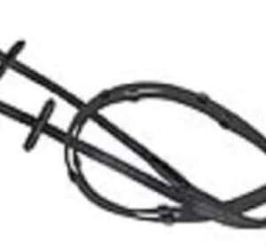 Covalliero Gurtzügel mit Lederenden, schwarz, für Pony und Pferde, paarweise, Martingalstopper