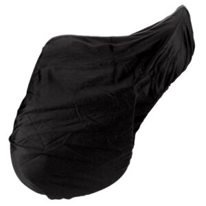 Covalliero Sattelschonbezug, Schutz für Pferdesattel, schwarz, Full-Design, aus Baumwolle, atmungsaktiv, maschinenwaschbar bei 30 °C