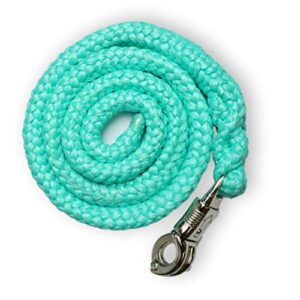 Führstrick mit Panikhaken für Pferde und Ponys - Anbindestrick in verschiedenen stylischen Designs, ideal für Reiter, 1,60 m lang, ultra-weiches Material, silberner Panik-Haken