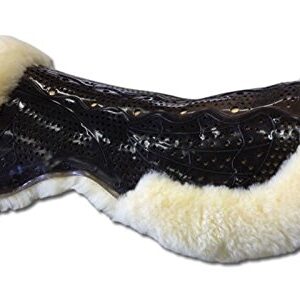 Hochwertiges Sattelkissen mit Lammfell-Auskleidung, atmungsaktiv und temperaturausgleichend für empfindliche Pferde