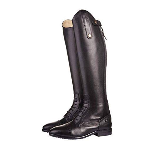Kinder Reitstiefel von HKM, schwarze Reitstiefel für kleine Reiterinnen und Reiter, Rutschfeste Sohle und Druckknopfsicherung