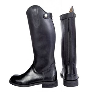 HKM Unisex Reitstiefel Córdoba Buena Stiefel, Schwarz, 34 EU - Reitstiefel aus Qualitätsleder mit Reißverschluss und Elastikeinsatz