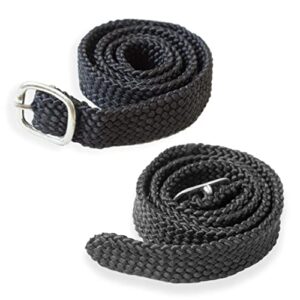 Pferdelinis Sporenriemen in schwarz, 2 Stück, Ersatzriemen für Reitsporen, größenverstelltbar, perfekte Fixierung von Reitsporen