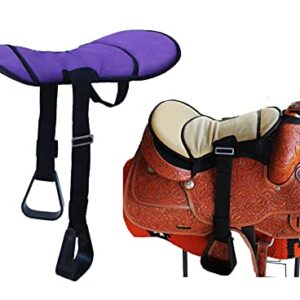 Professional Equine Western Sattel für Jugendliche, Neopren, gepolstert, Violett