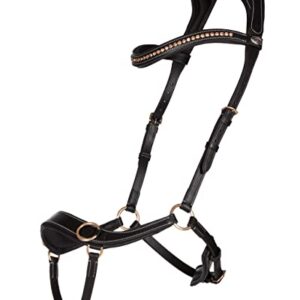 Anatomisch geformte Gebisslose Trense für Pferde, hochwertiges Leder und Messing-Buckle, schützt vor möglichen Reizungen und bietet ein angenehmes Reiten.