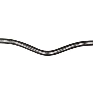Geschwungenes Stirnband für Warmblut, Vollblut und Pony mit Strass - Komfortabel, funkelnd und individuell