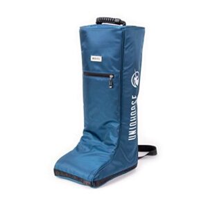 Tasche für Reitstiefel, Blau, UNIQHORSE, hochwertig, Robust, Lüftungssystem, Versteckfach, Schmutz- und wasserabweisend