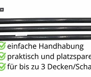 Deckenhalter zum Klappen mit 3 Armen, schwarz, Amesbichler Reitsport AMKA