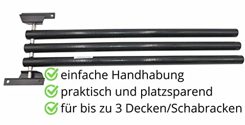 Deckenhalter zum Klappen mit 3 Armen, schwarz, Amesbichler Reitsport AMKA
