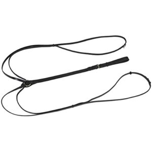 Covalliero Dreieckszügel, Ausbinder, Wienerzügel, Leder, schwarz, verstellbar, Full - Hochwertiges Hilfsmittel für Reiter und Pferdebesitzer