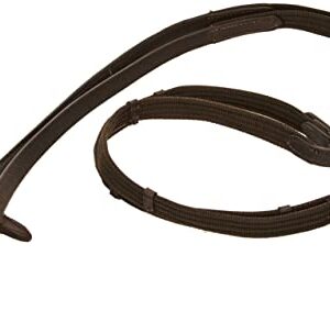 Covalliero Trensenzaum Standard, hochwertiges Reitzeug für Pferde, braun, Leder, Metall, verstellbar, inkl. Gurtzügel