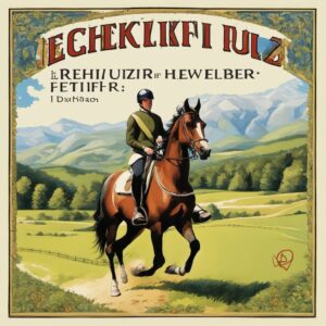 Geschenkideen zum Reiten: Hochwertige Helme für jeden Pferdeliebhaber, Reiter mit Helm auf dem Pferd, Reitweg oder Landschaft im Hintergrund
