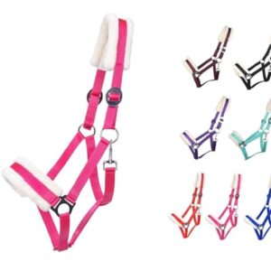 Netztes Pferdehalfter von NETPROSHOP, solides und verstellbares Halfter für Pferde mit Größe Mini Shetty bis Full u Kaltblut, gepolstert und leicht zu reinigen.