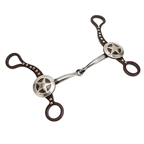 Handgeschnitztes Pferde-Westerngebiss für das Training, Edelstahl, rostfrei und langlebig, perfekt für Reiten oder Training