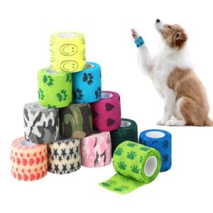 Selbstklebender Verband mit hoher Elastizität und stellbarer Spannkraft - ideal für den Schutz von Gelenken bei Haustieren wie Hunden, Katzen und Pferden