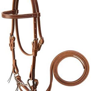 Weaver Leather Mini-Pferde-Zaumzeug in Sonnenuntergang-Farbe mit verchromten Beschlägen und Edelstahlbeschlag für Pferde im Reitsport