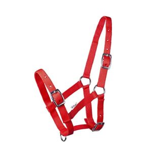 Verstellbares Pony Halfter für Mini Shetty & Fohlen, Rot, Foal - Komfortabel und langlebig