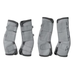 Gallopoff 4 Stück Gamaschen Pferd, atmungsaktive Feinmaschige Fliegengamaschen für Pferde mit Schutz- und Stützfunktionen