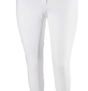 Herren-Reithose aus weichem, dehnbarem Material von Avon Equine in Weiss, passend für Reiten