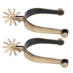 Klassische Sporen für den Western-Fan, 2 Stück Pferdesporen aus hochwertigem Zinklegierungsmaterial mit Endzahnrad, Männer Exquisite Stiefelsporen für Pferdereiten und Wettbewerb Unterhaltung