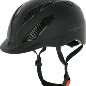 Damen Reithelm schwarz, Covalliero eXite, L/XL Größe, hochwertiger Reitsportbedarf