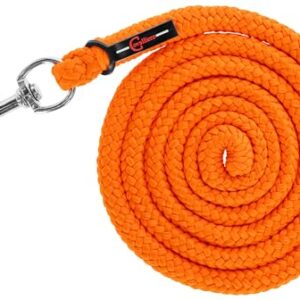 Covalliero Kerbl Führstrick Hippo mit Karabinerhaken in Orange, Länge 200 cm, Gewicht 0,1 kg, aus Polyethylen, ideal für Reiter und Pferdehalter
