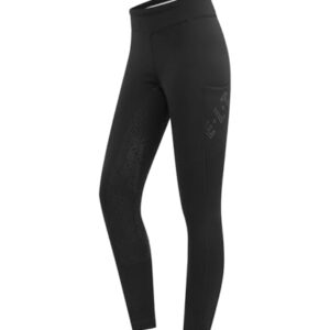 Schutz für die Wade bei der Reit-Aktivität, schwarze Thermo-Leggings von ELT Waldhausen
