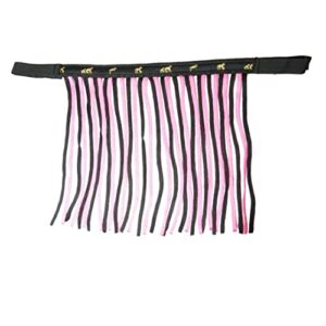 Fliegenmaske für Pferde mit Fransen und Klettverschluss, effektiver Schutz vor Fliegen und Insekten für Hengste, Ponys und Warmblutpferde