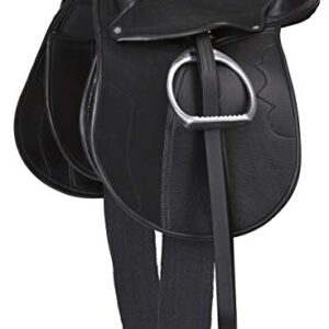 Kerbl Sattelset Economy Pony, schwarzes Reitsattelset für Ponys, hochwertig und stabil