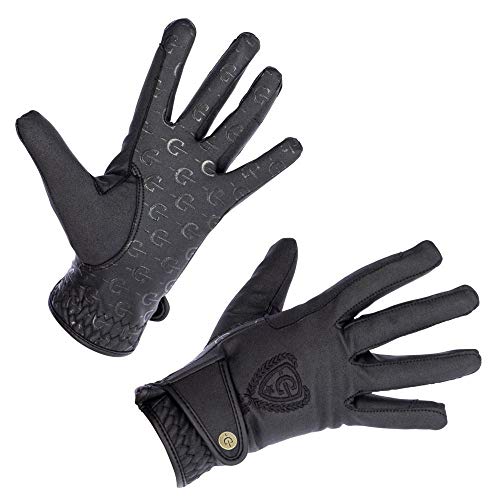 Reithandschuh Mora von Kerbl, schwarz, Größe M, für den kalten Winter geeignet, robust und bequem.