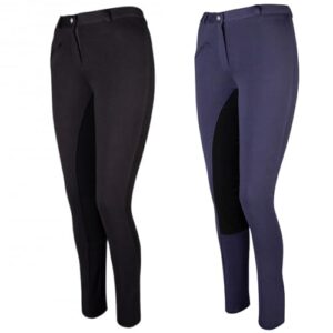 Herren Reithose aus Kunstleder mit Vollbesatz, schwarz, Größe 54, bequeme Trageform und strapazierfähige Gurtelschlaufe