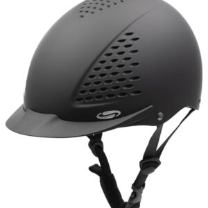 Schwimmweste für Reiten, matt schwarz lackiert, Größe 51 bis 54 cm