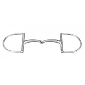 Hochwertiger Edelstahlrostfriesser Sprenger SATINOX D-Ring 14 mm einfach gebrochen für Pferde