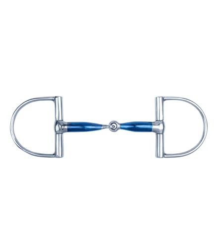 Hochwertiges Sweet Iron D-Ring Gebiss für Pferde mit anatomisch geformten Teilen und Braungrauer Oberflächenrost. Ideal für Pferde mit Maul durchziehen.