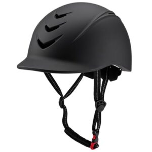 Reithelm für Damen und Herren, atmungsaktiver und weich gepolsterter Reithut mit verstellbarem Riemen