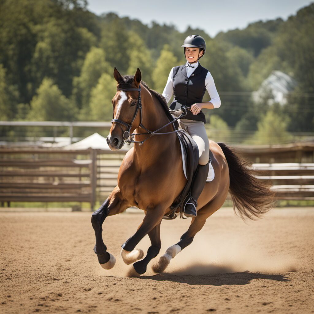 Pferd wird von einem Reiter gelenkt - beste Führstricke und Softlongen für ein sicheres und zuverlässiges Reiten