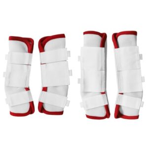 Atmungsaktive Fliegengamaschen für Pferde, 4 Stück, mit Schutz- und Stützfunktionen, Gallopoff Gamaschen für das Pferd, optimale Luftzirkulation, UV-Schutz, reduziert Bremsverlust