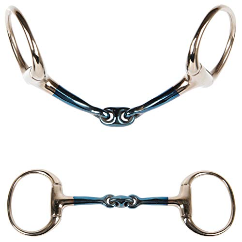 Olivenkopftrense Sweet Iron doppelt gebrochen 13mm, Größe:11.5 cm für Reitsport und Pferdepflege