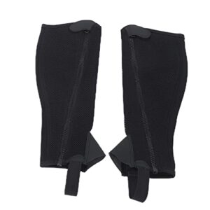 Half Chaps für Kinder beim Reiten, Reitsport Schutz, flexible Mesh Material, schwarze Farbe, perfekter Schutz für Kinder beim Reiten