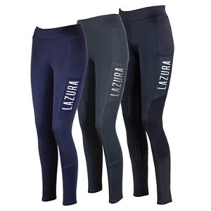 Atmungsaktive und warme Reitleggings mit flauschig weicher Fleece-Innenseite, gefütterte Winter-Reithose mit Silikon-Vollbesatz & praktischer Handytasche