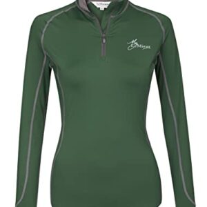 LeMieux Damen My Base Layer Hunter Grün Hemd, X-Large - Hochwertiges Reithemd mit Feuchtigkeits-Bewegungssystem und ultraweichen Nähten