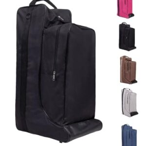 Wasserabweisende Stiefel- und Helmtasche für den Reitsport, Farbe:Schwarz