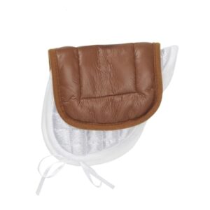 Panduro Hobby Horse Sattel Kit - Brauner Kunstledersattel mit Weißer Steppschabracke zum Zubehör für Steckenpferd