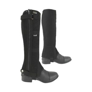 Unisex Halbchaps für den Winter zum Reiten, winddicht und waschbar, Schwarz, XS