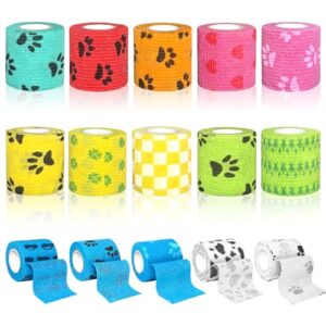 Selbstklebende Verbandsrolle aus hochwertigem Vliesstoff, atmungsaktiv und komfortabel, farbig mit vielen Mustern, geeignet für Haustiere, Sport und Gesundheit
