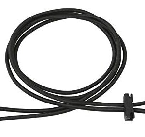 Halsverlängerer für Pferde, Kunststoff-Karabiner, schwarz, rundes Gummiband, stufenlos verstätbar, hochelastisch