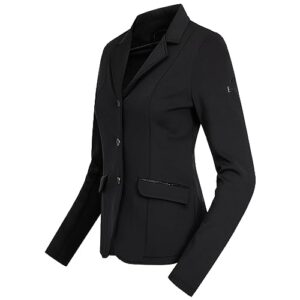 Modisches Turnierjacket in Schwarz, Größe M von ELT. Atmungsaktives Material, optimale Bewegungsfreiheit und dekorative Strasssteine an den Taschen.