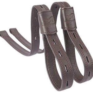 Brauner Steigbügelriemen mit T-Verschluss-System für Pferde, 80 cm lang, hochwertiger Nylon-Stoff