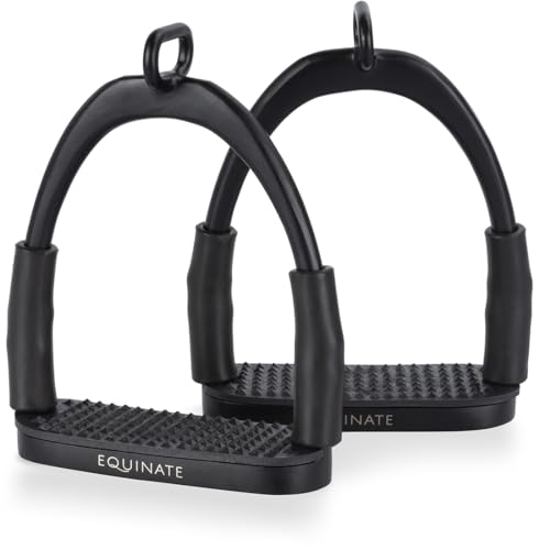 Sicherheitssteigbügel mit Anti-Rutsch-Trittfläche aus Gummi für Erwachsene und Kinder - Entlastet die Fußgelenke - 2 Stück - Equinate